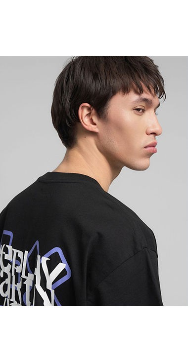 オーバーフィット REPLAY X MARTIN GARRIX ロゴ&レタリング Tシャツ 詳細画像 ブラック 7